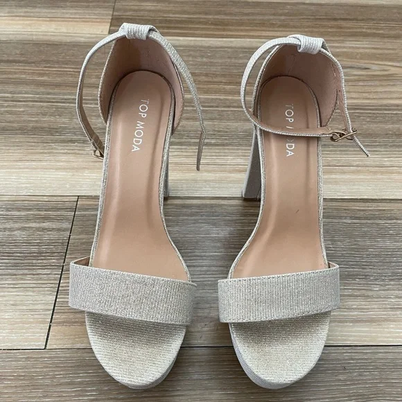 TOP Moda | Shoes | Womens Sparkling Gold Dress Heels | Poshmark
